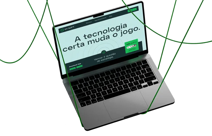 Laptop com software